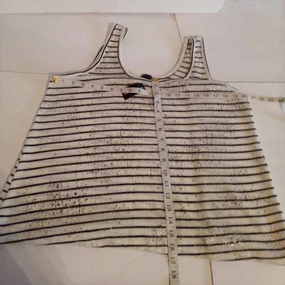 Fang silver splatter knit tank top sz XL NWT - Picture 7 of 7